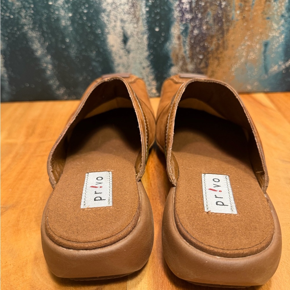 PRIVO by CLARKS Brown Leather Sport Mules - Picture 4 of 12